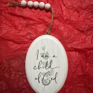 Inspirational Hanging Plaque with Beads